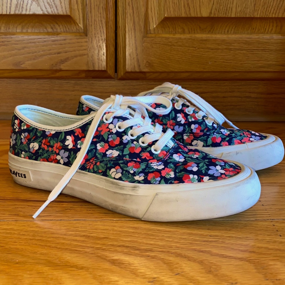 SEAVEES FOR J CREW LEGEND SNEAKERS IN LIBERTY